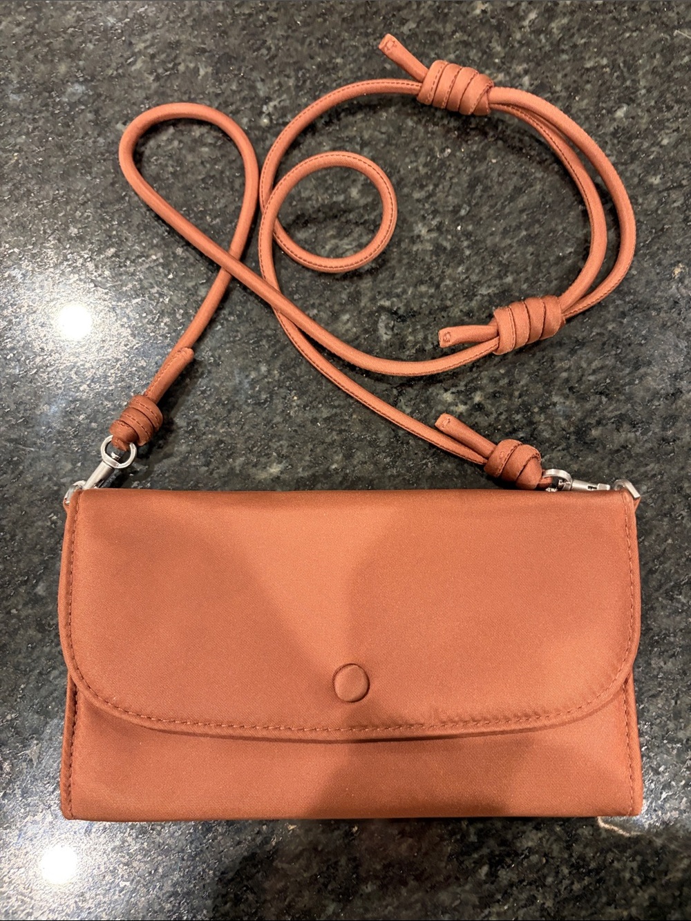 Vera Bradley Crossbody Wallet - Rust Brown